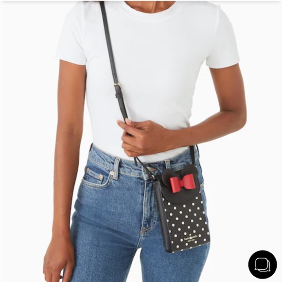 Disney X Kate Spade New York Minnie Mouse North South Flap Phone Crossbody - Picture 2 of 7